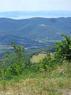 Blick zum Lago di Trasimeno